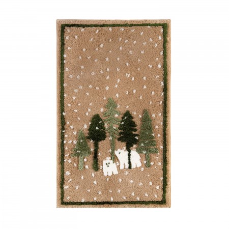 SNOW BEAR BATH RUG