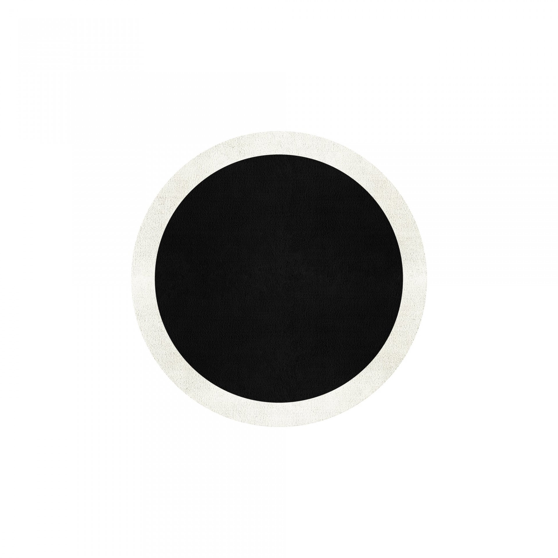 BORDER ATELIER BLACK ROUND AREA RUG