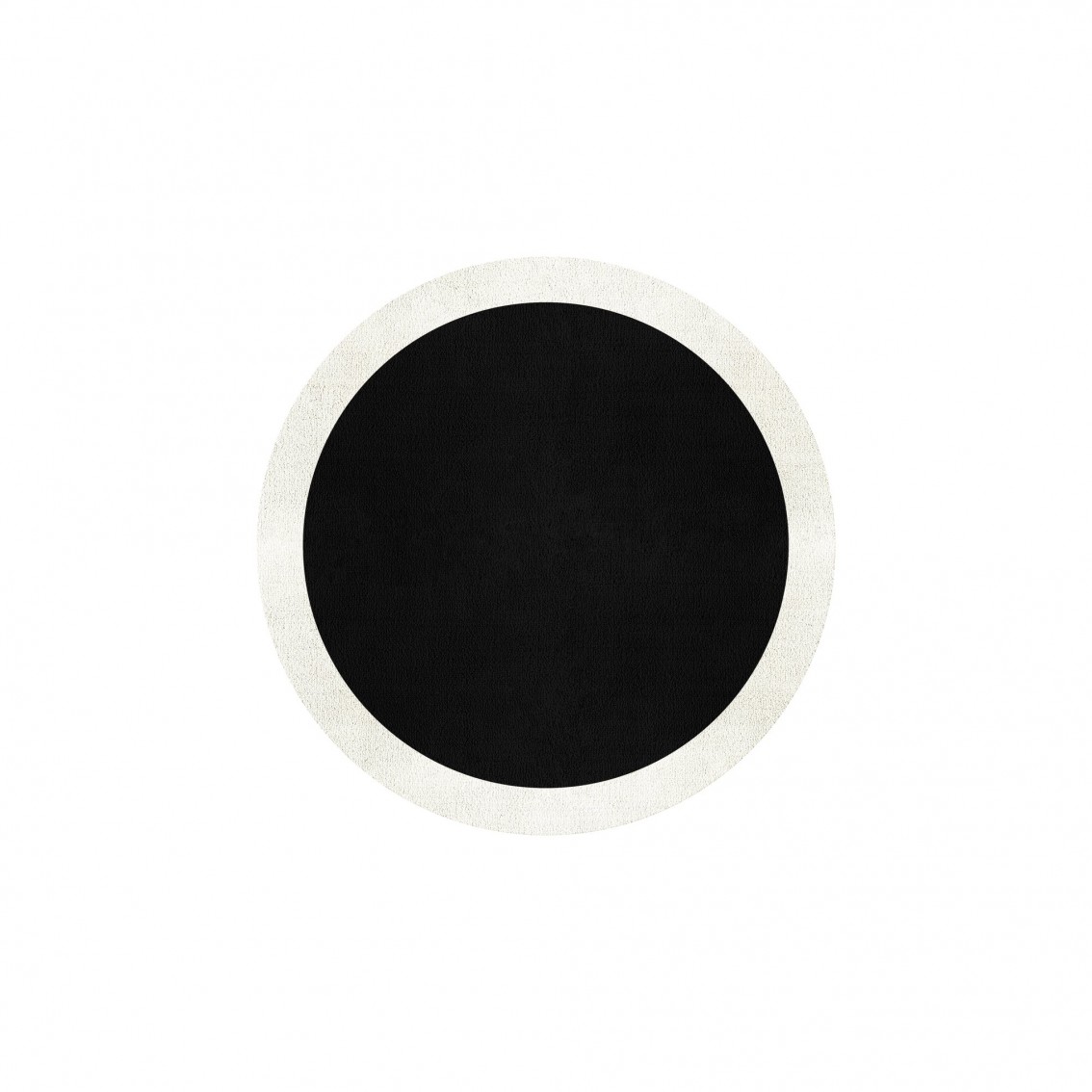 BORDER ATELIER BLACK ROUND AREA RUG BORDER ATELIER BLACK ROUND AREA RUG