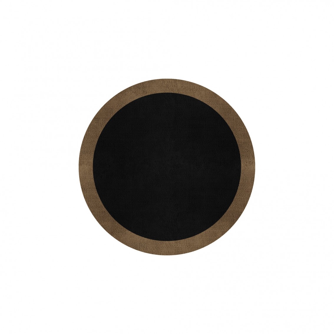 BORDER ATELIER BLACK ROUND AREA RUG BORDER ATELIER BLACK ROUND AREA RUG