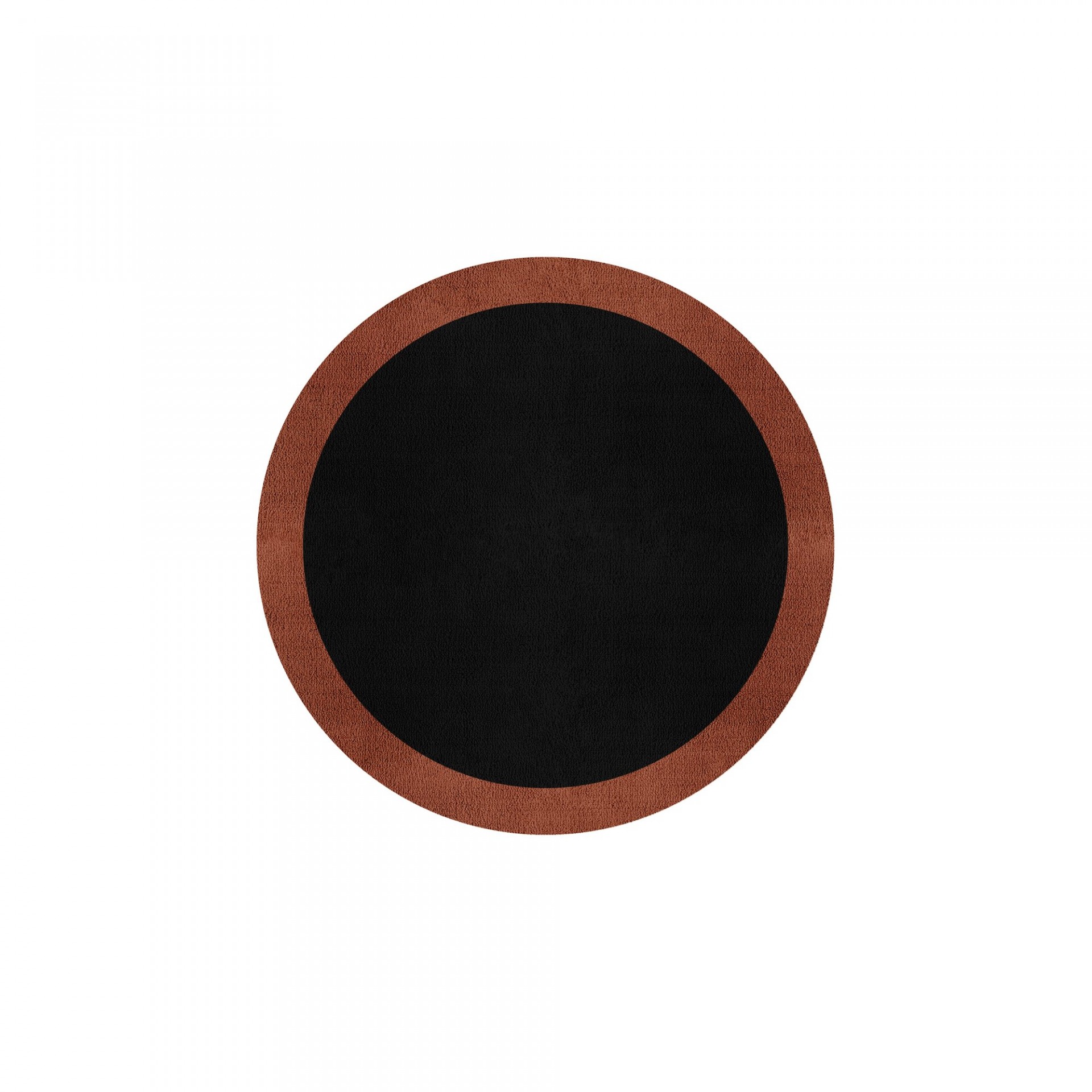 BORDER ATELIER BLACK ROUND AREA RUG