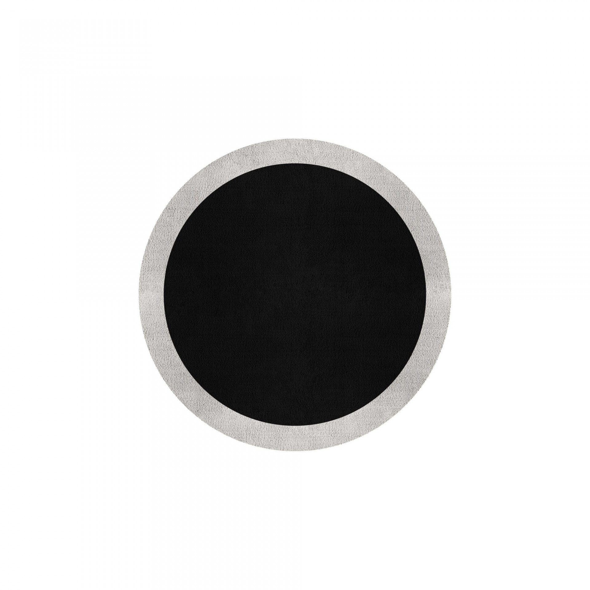 BORDER ATELIER BLACK ROUND AREA RUG