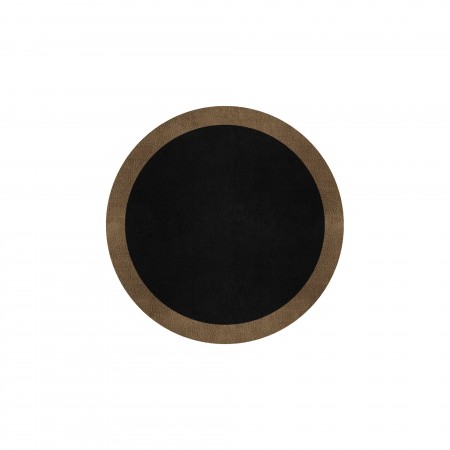 BORDER ATELIER BLACK ROUND AREA RUG BORDER ATELIER BLACK ROUND AREA RUG