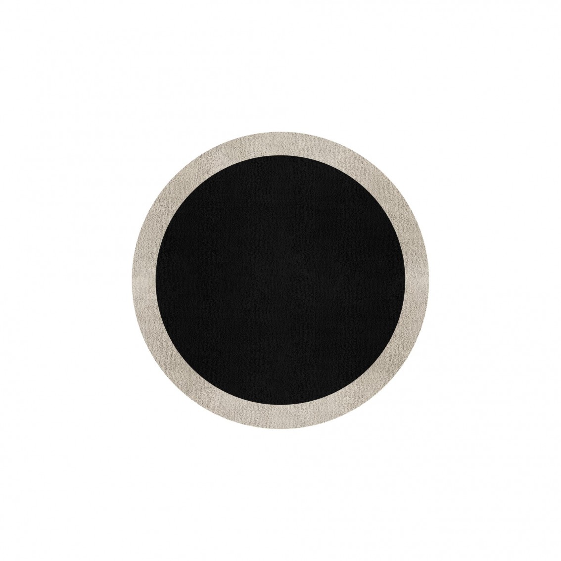 BORDER ATELIER BLACK ROUND AREA RUG BORDER ATELIER BLACK ROUND AREA RUG