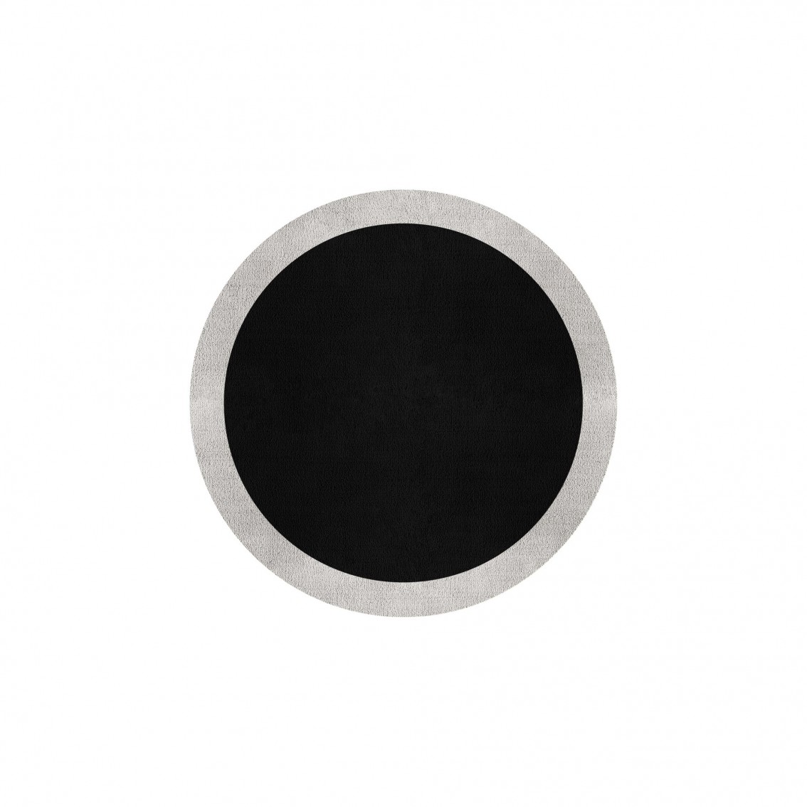 BORDER ATELIER BLACK ROUND AREA RUG BORDER ATELIER BLACK ROUND AREA RUG