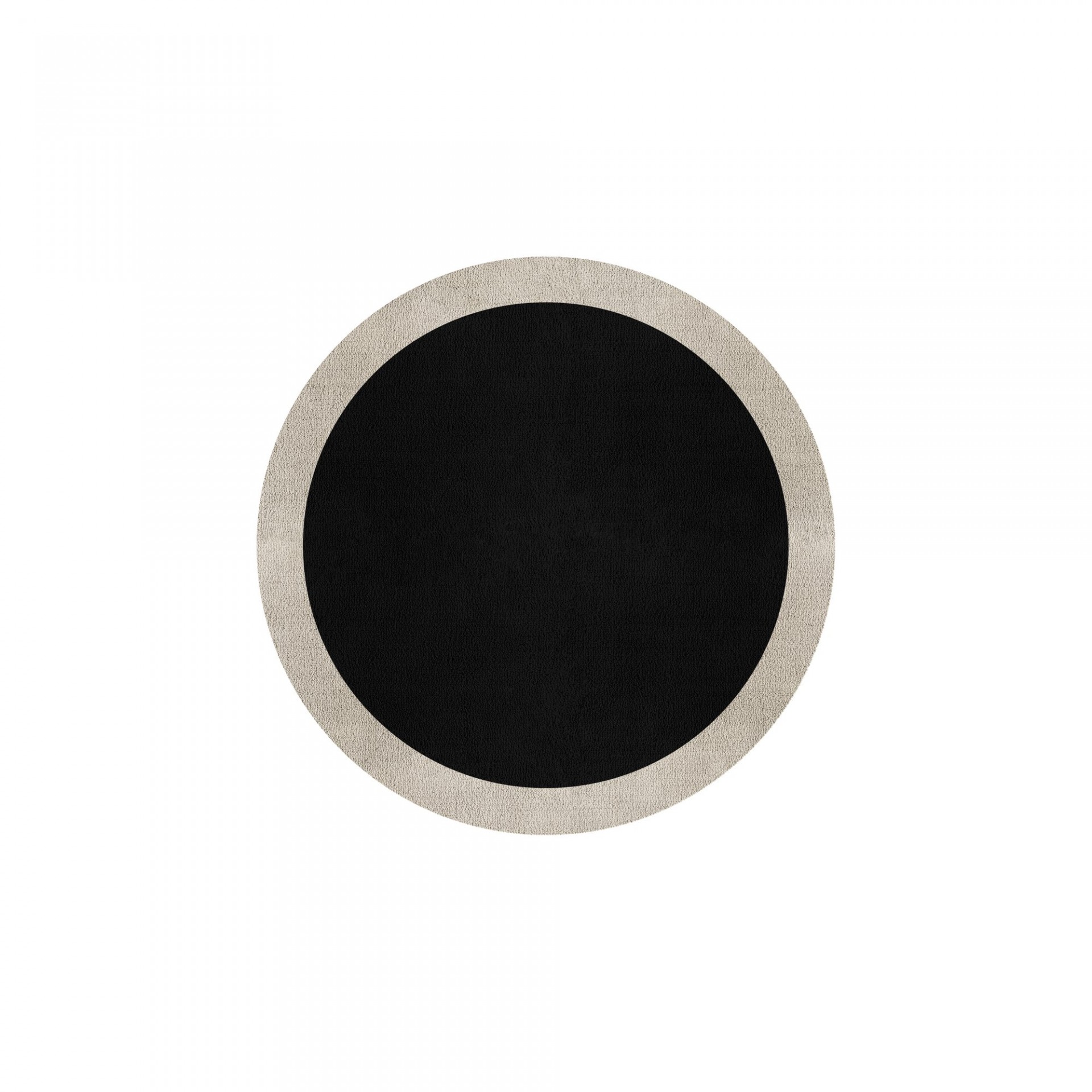 BORDER ATELIER BLACK ROUND AREA RUG