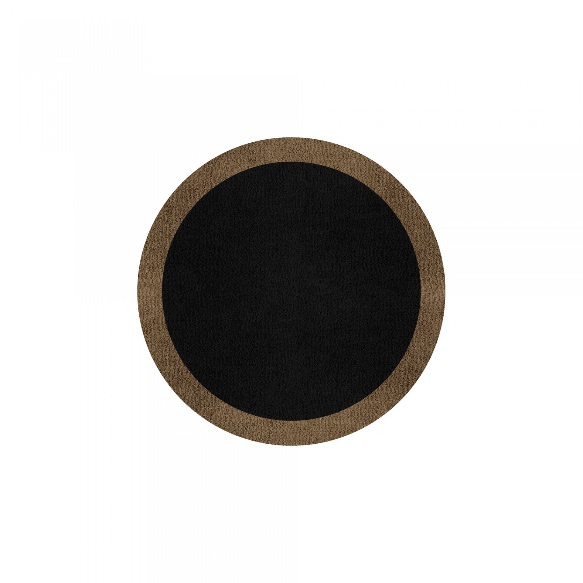 BORDER ATELIER BLACK ROUND AREA RUG