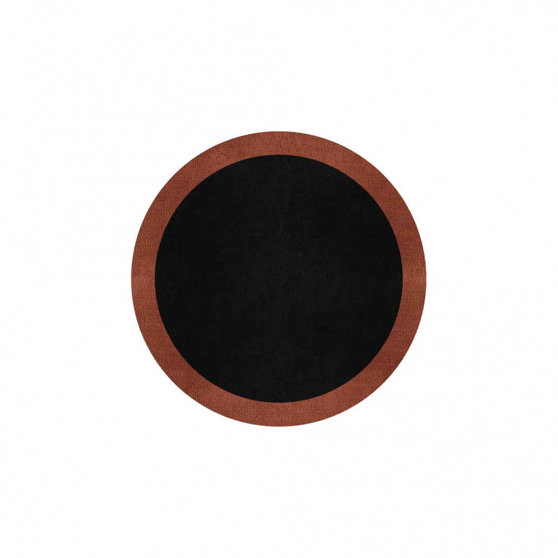 BORDER ATELIER BLACK ROUND AREA RUG BORDER ATELIER BLACK ROUND AREA RUG