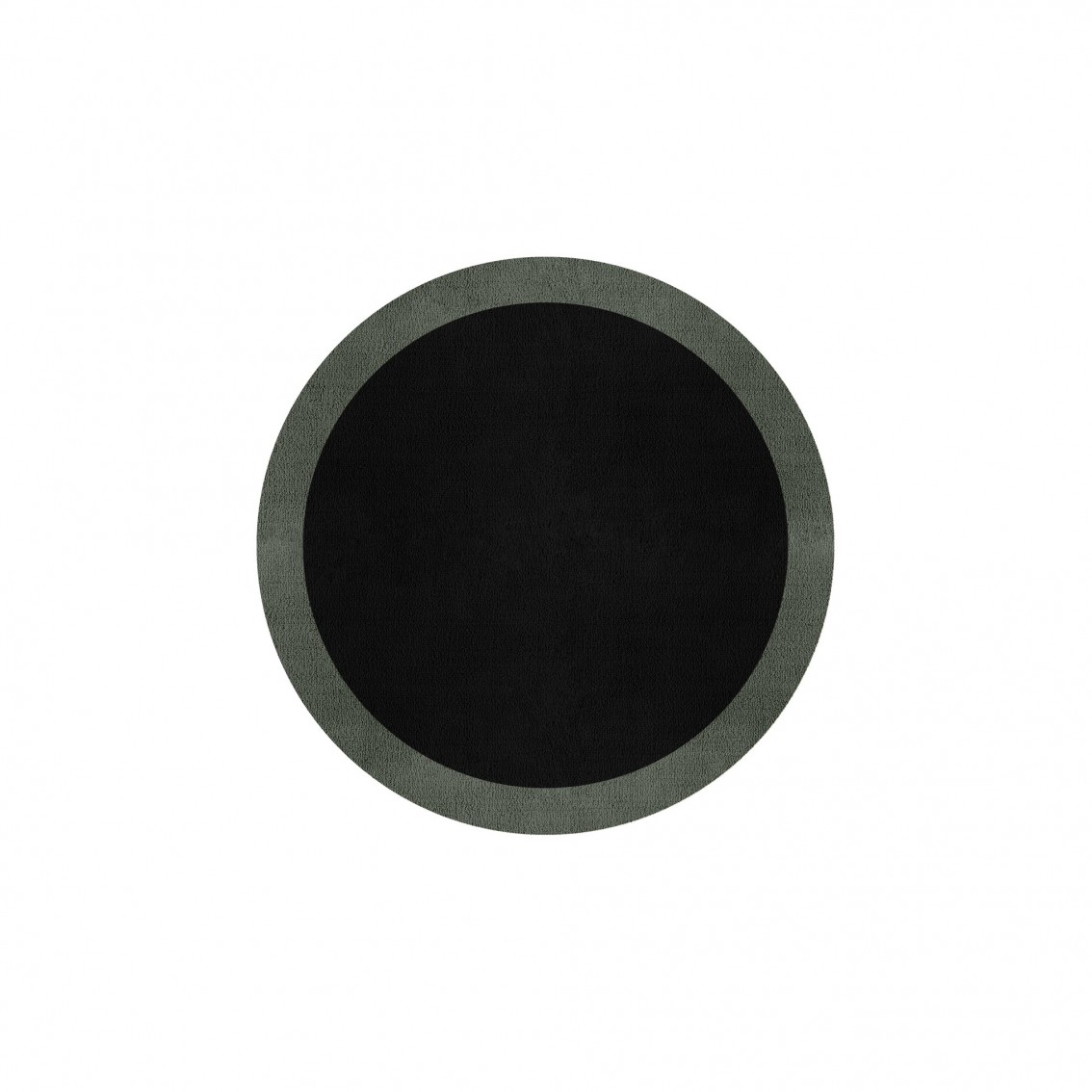 BORDER ATELIER BLACK ROUND AREA RUG BORDER ATELIER BLACK ROUND AREA RUG