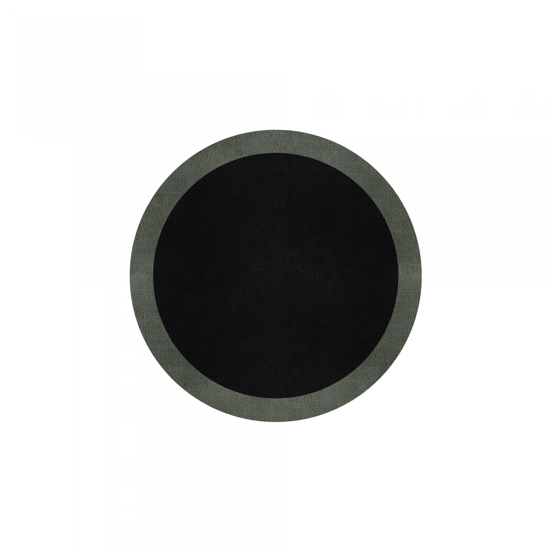 BORDER ATELIER BLACK ROUND AREA RUG