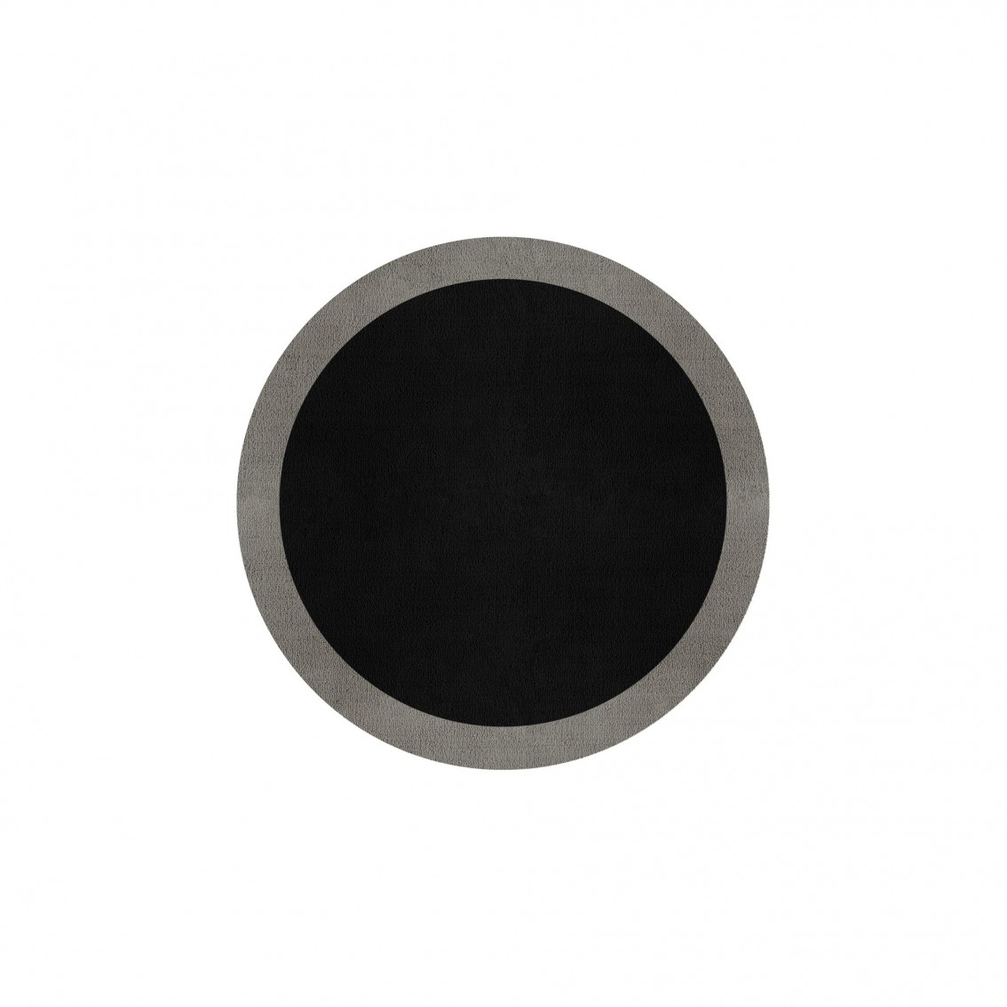 BORDER ATELIER BLACK ROUND AREA RUG BORDER ATELIER BLACK ROUND AREA RUG