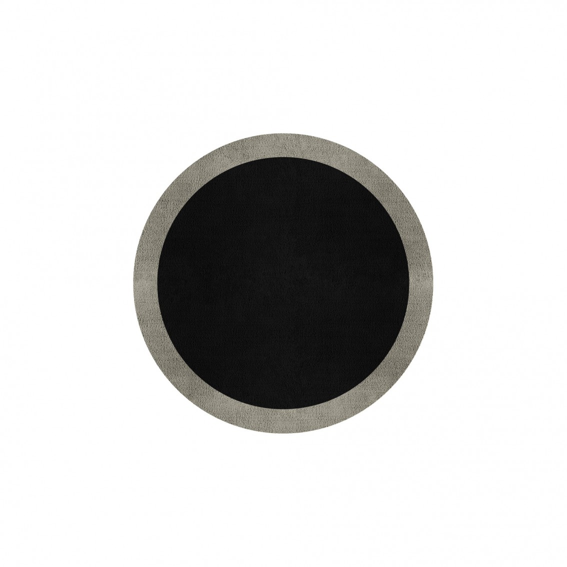BORDER ATELIER BLACK ROUND AREA RUG BORDER ATELIER BLACK ROUND AREA RUG
