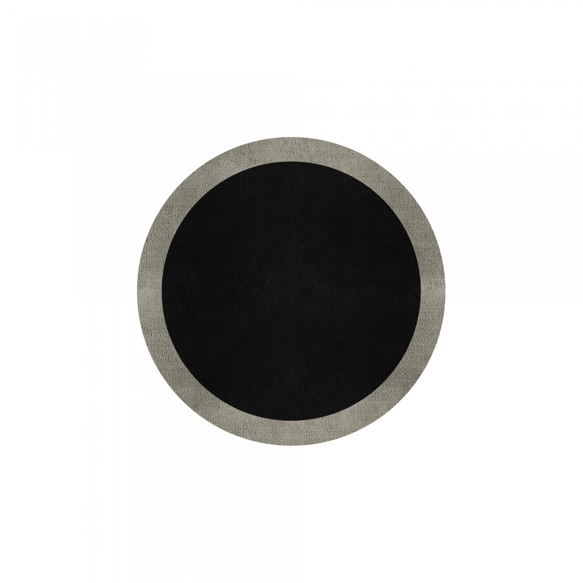 BORDER ATELIER BLACK ROUND AREA RUG