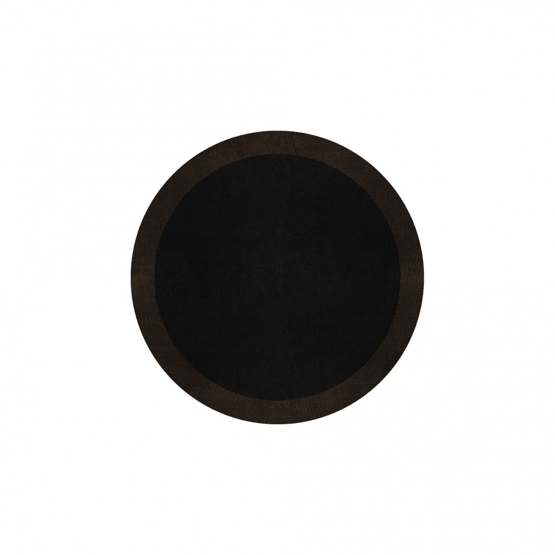 BORDER ATELIER BLACK ROUND AREA RUG BORDER ATELIER BLACK ROUND AREA RUG