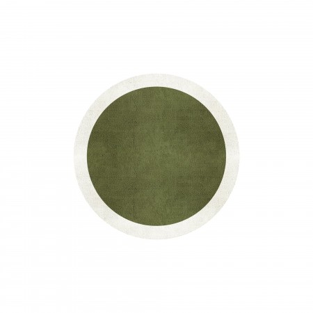 BORDER ATELIER FRESH OLIVE ROUND AREA RUG BORDER ATELIER FRESH OLIVE ROUND AREA RUG