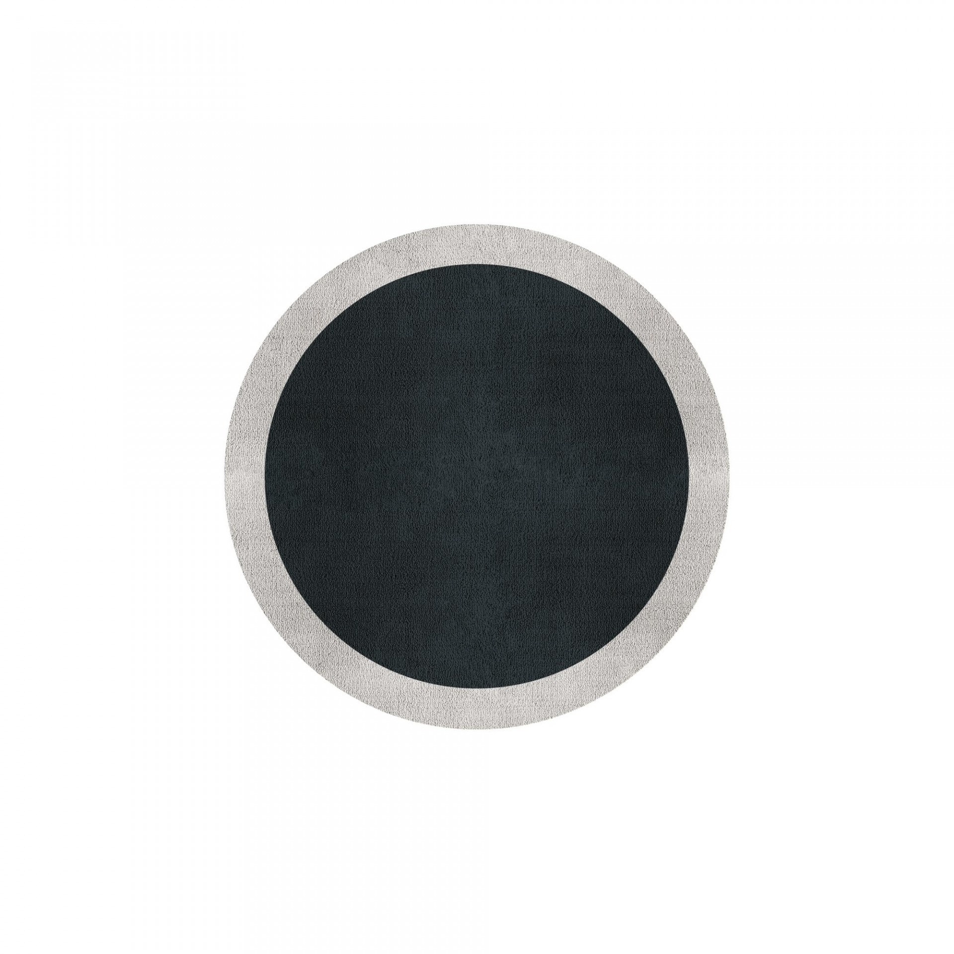 BORDER ATELIER CHARCOAL BLUE ROUND AREA RUG