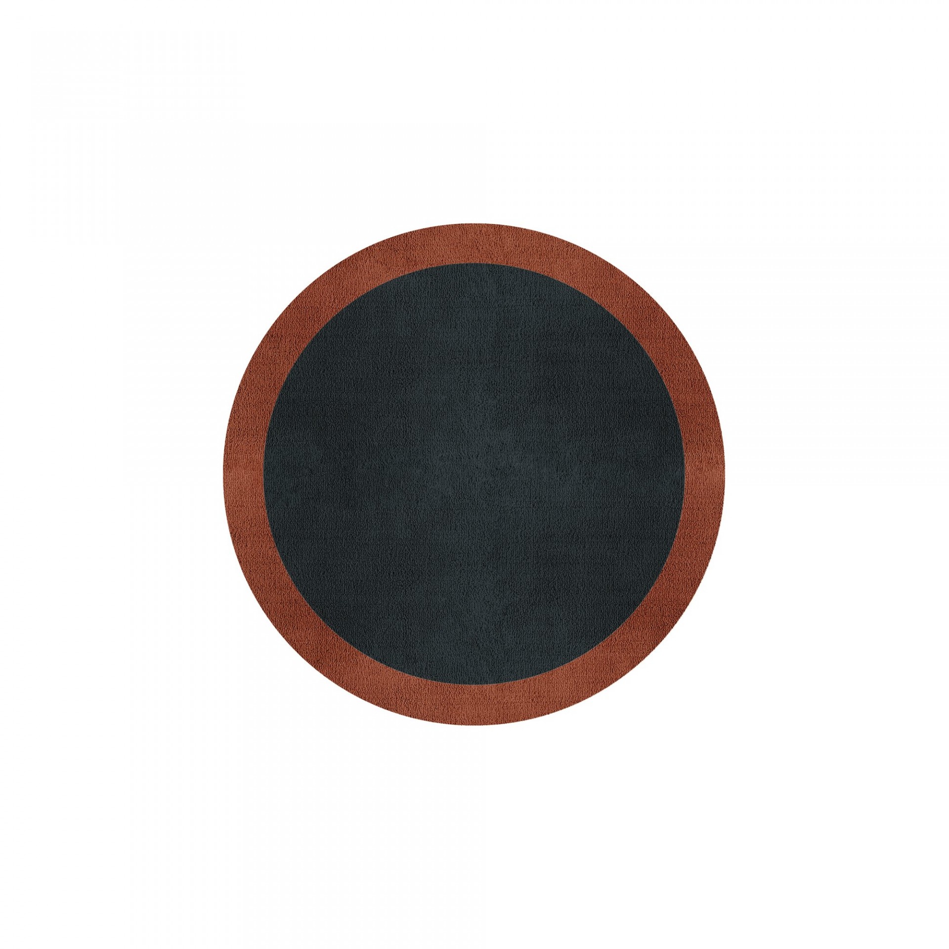 BORDER ATELIER CHARCOAL BLUE ROUND AREA RUG