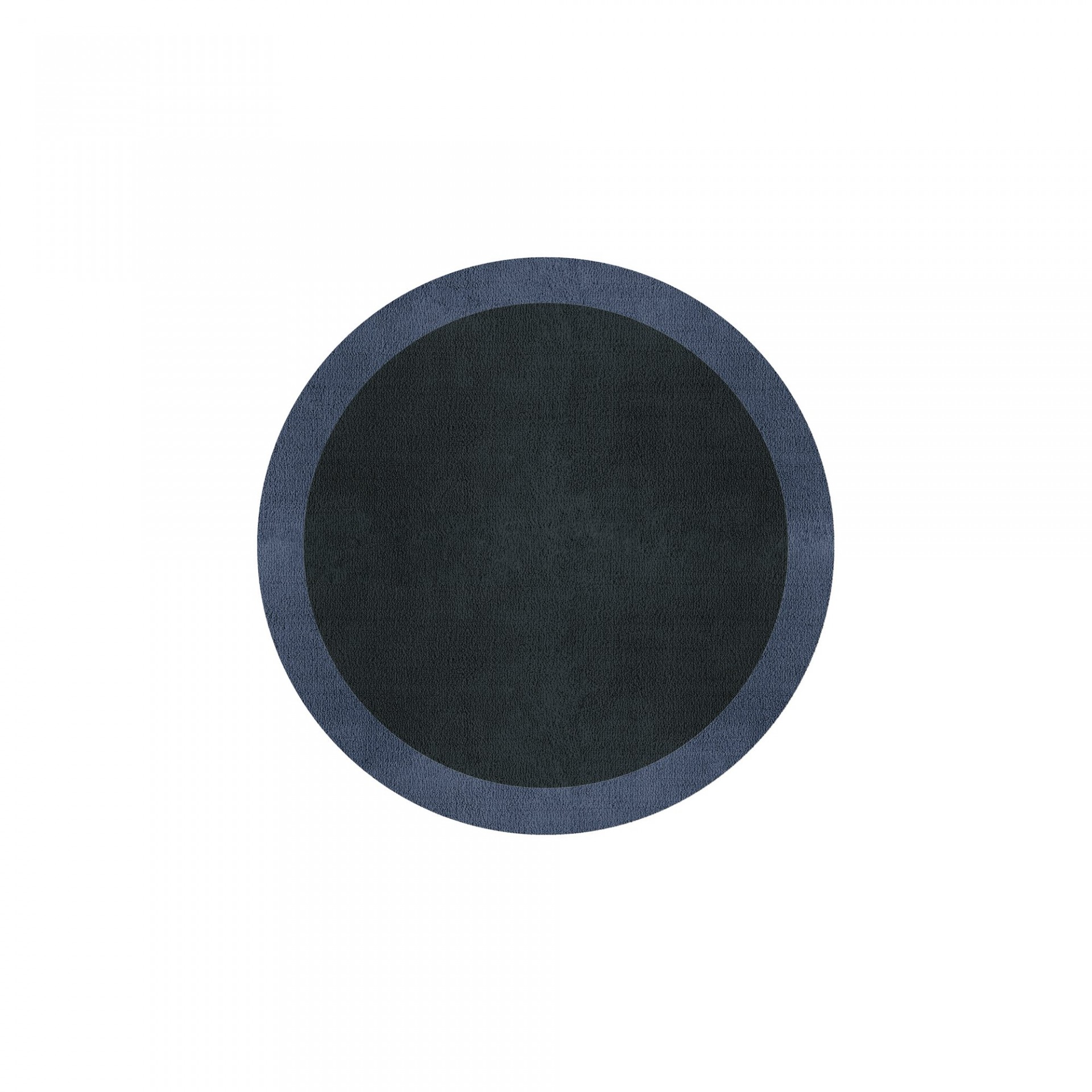 BORDER ATELIER CHARCOAL BLUE ROUND AREA RUG
