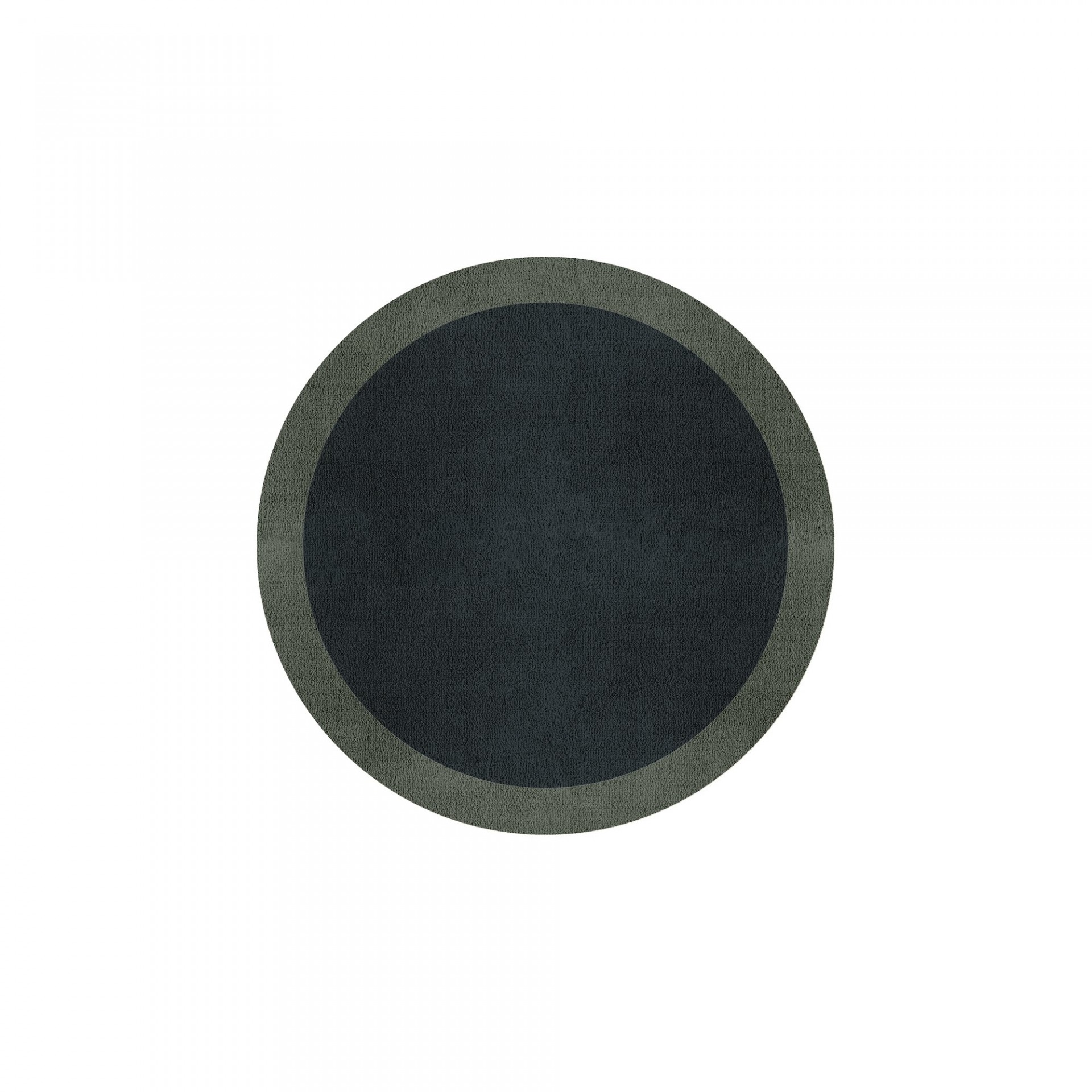 BORDER ATELIER CHARCOAL BLUE ROUND AREA RUG