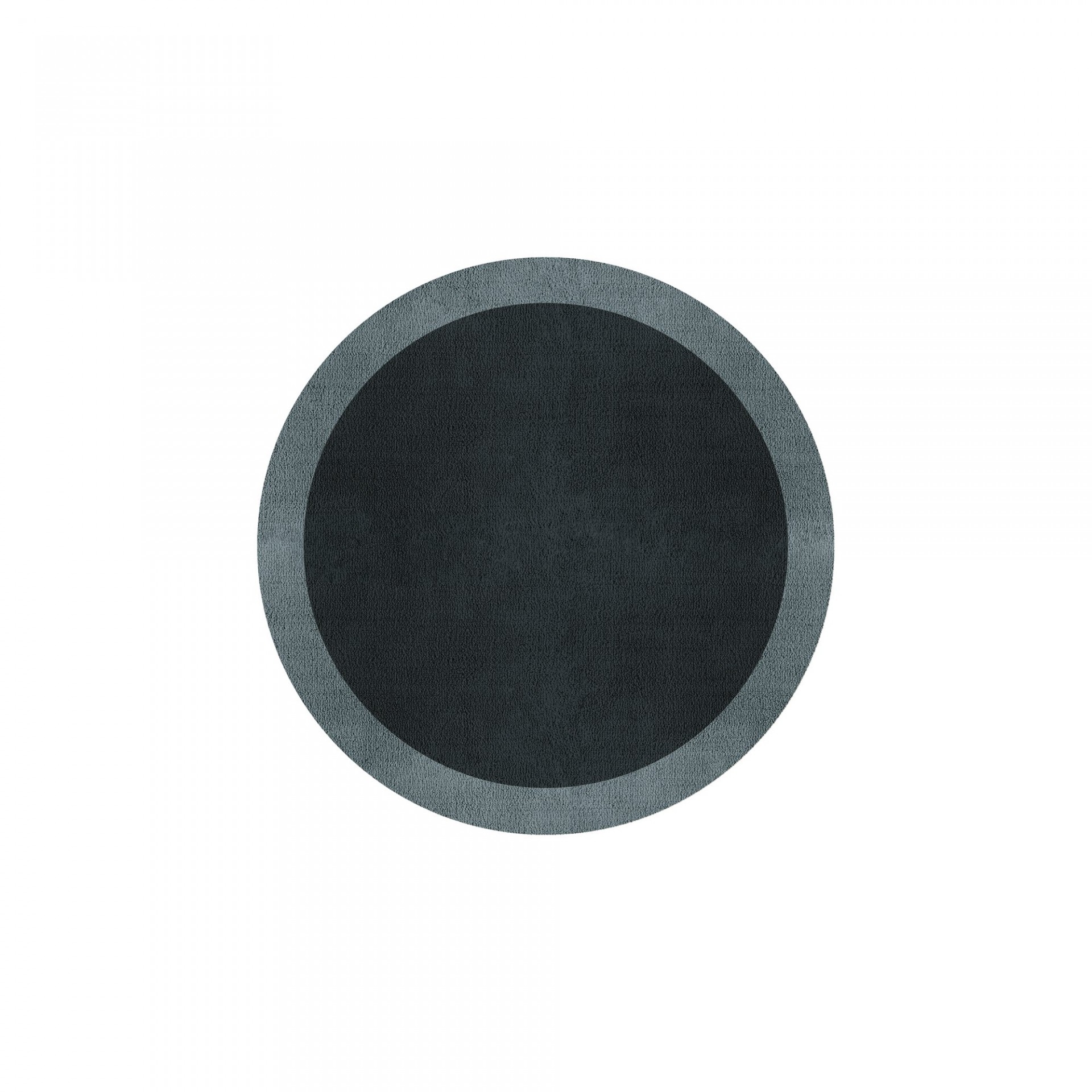 BORDER ATELIER CHARCOAL BLUE ROUND AREA RUG