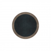 BORDER ATELIER CHARCOAL BLUE ROUND AREA RUG