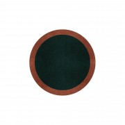 BORDER ATELIER HUNTER GREEN ROUND AREA RUG BORDER ATELIER HUNTER GREEN ROUND AREA RUG