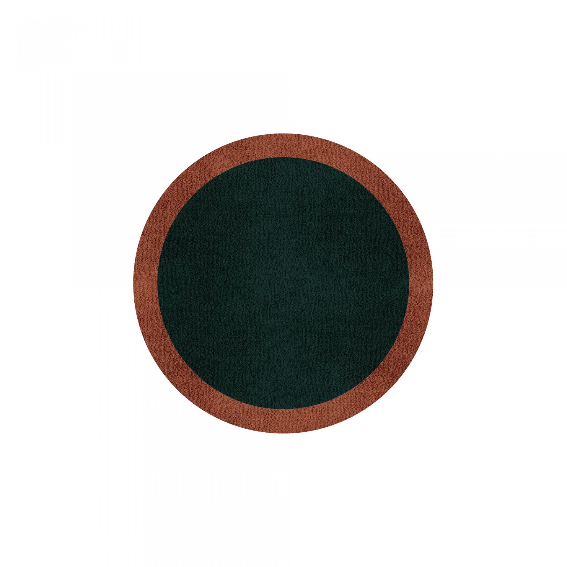 BORDER ATELIER HUNTER GREEN ROUND AREA RUG