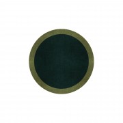 BORDER ATELIER HUNTER GREEN ROUND AREA RUG BORDER ATELIER HUNTER GREEN ROUND AREA RUG