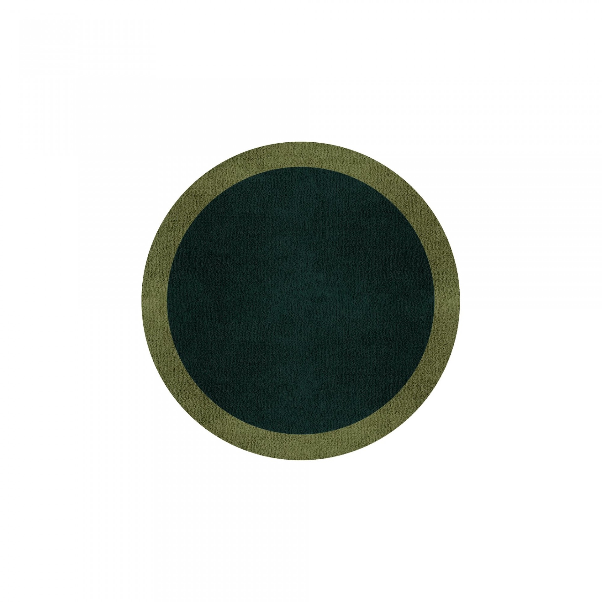 BORDER ATELIER HUNTER GREEN ROUND AREA RUG