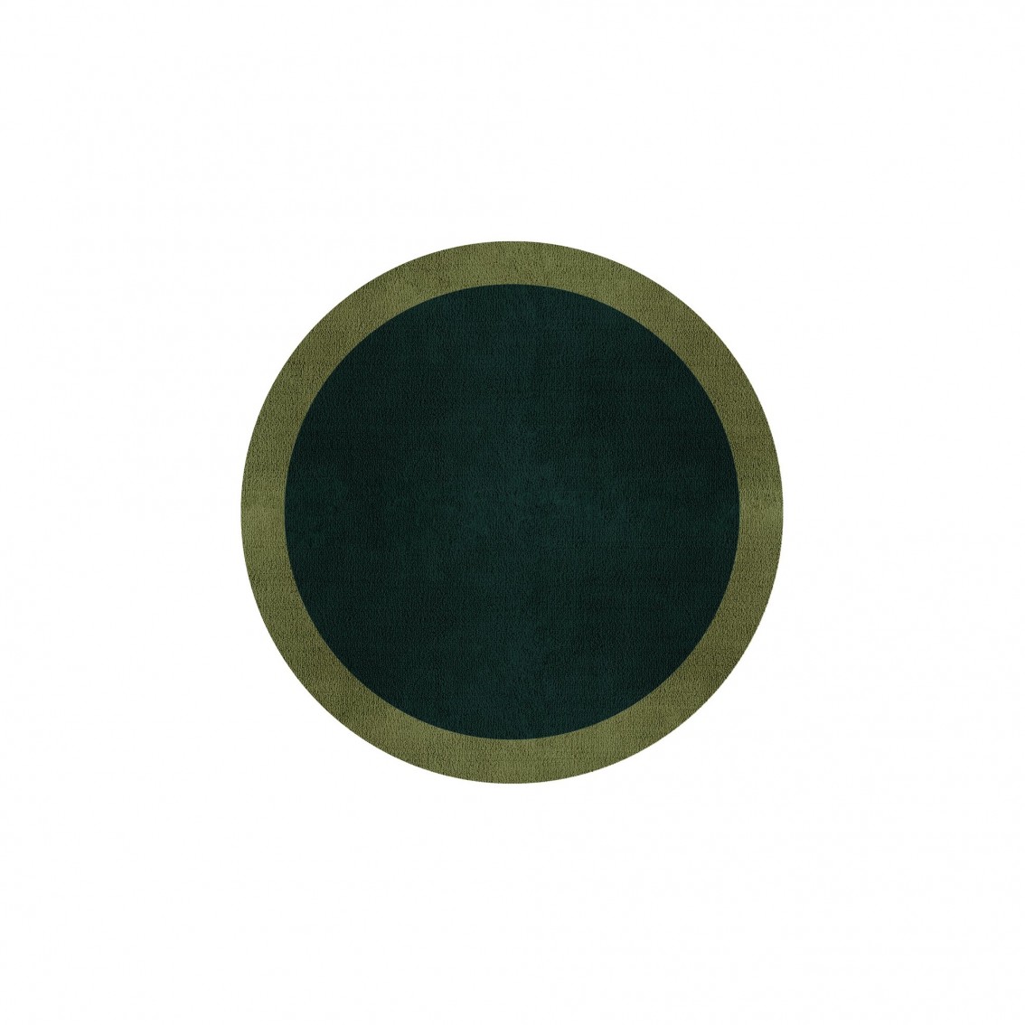 BORDER ATELIER HUNTER GREEN ROUND AREA RUG BORDER ATELIER HUNTER GREEN ROUND AREA RUG