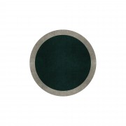 BORDER ATELIER HUNTER GREEN ROUND AREA RUG BORDER ATELIER HUNTER GREEN ROUND AREA RUG