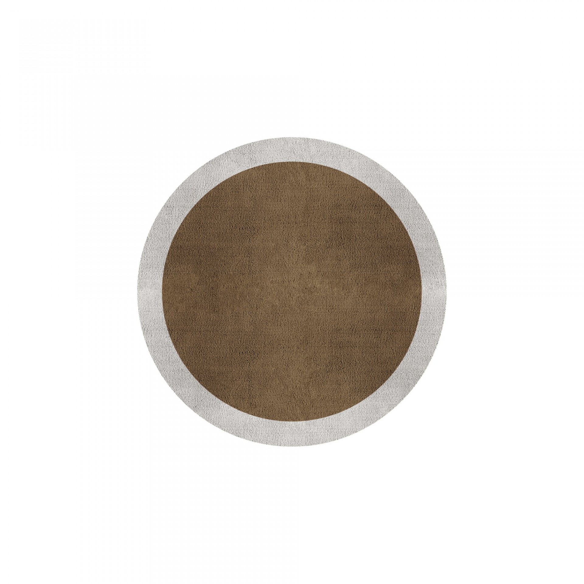 BORDER ATELIER CAMEL BROWN ROUND AREA RUG