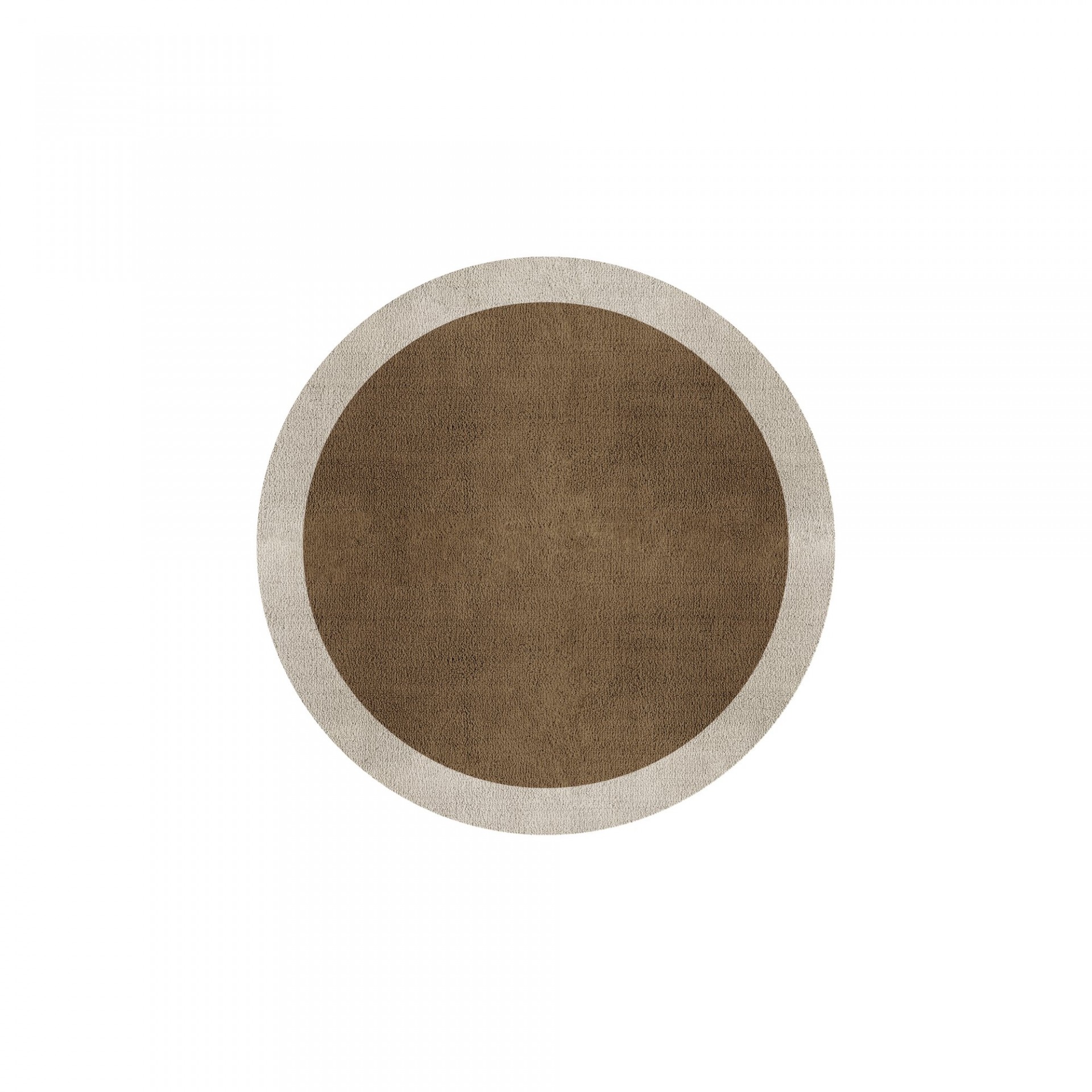 BORDER ATELIER CAMEL BROWN ROUND AREA RUG