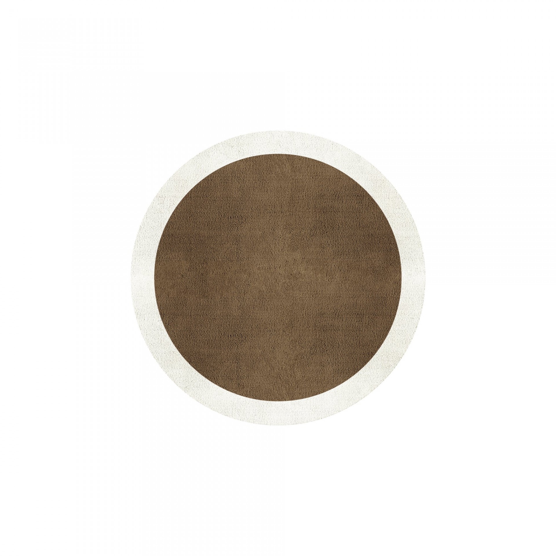 BORDER ATELIER CAMEL BROWN ROUND AREA RUG