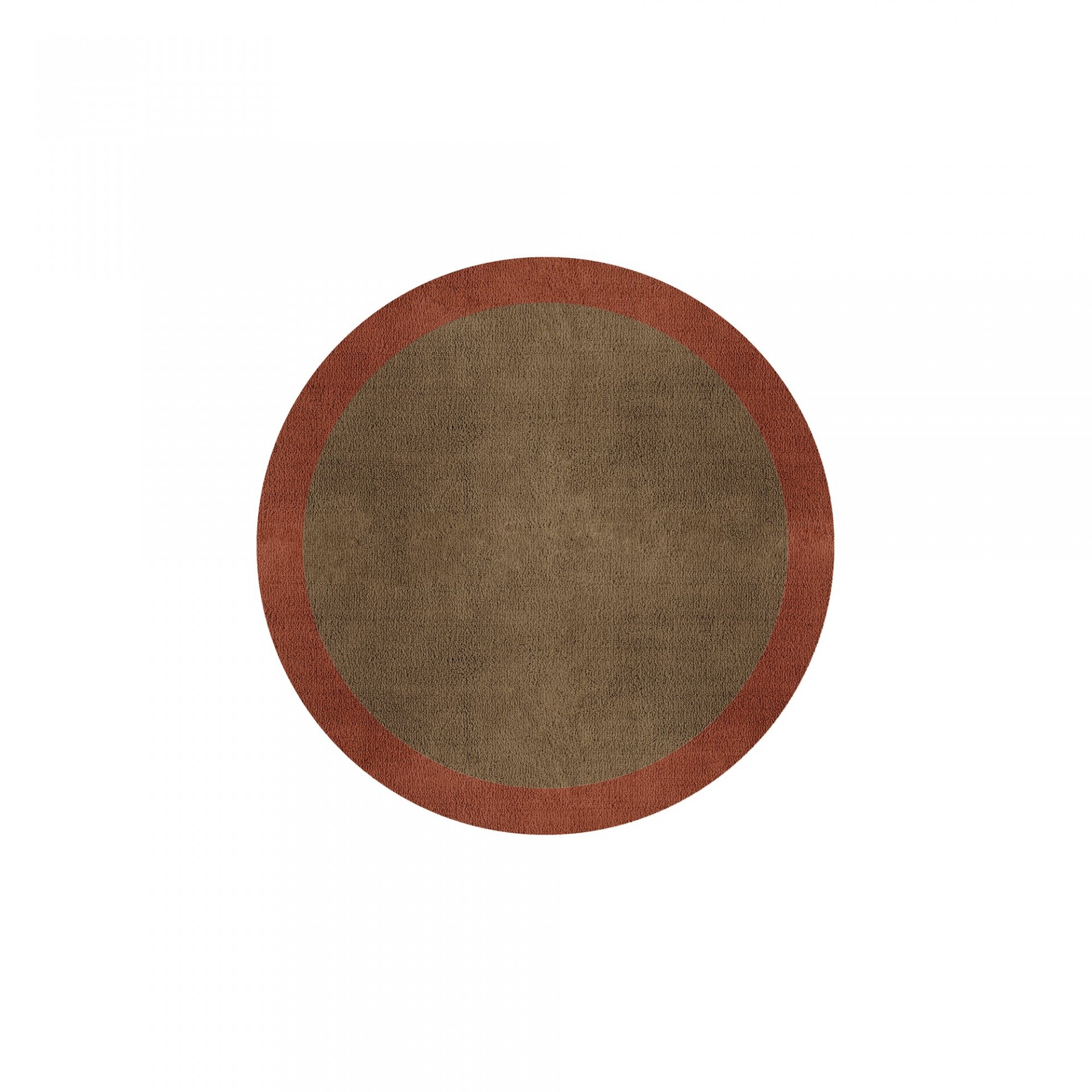 BORDER ATELIER CAMEL BROWN ROUND AREA RUG