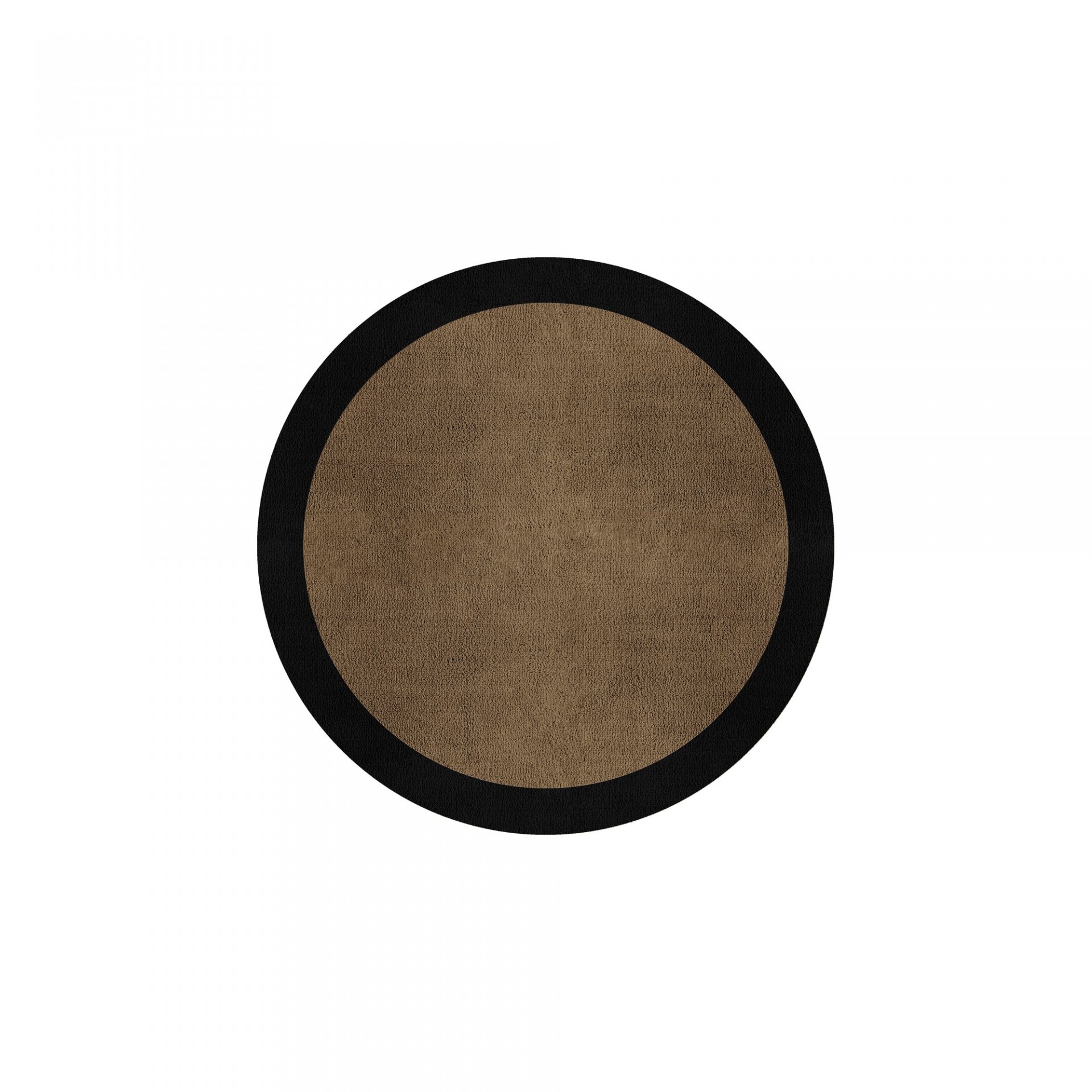 BORDER ATELIER CAMEL BROWN ROUND AREA RUG
