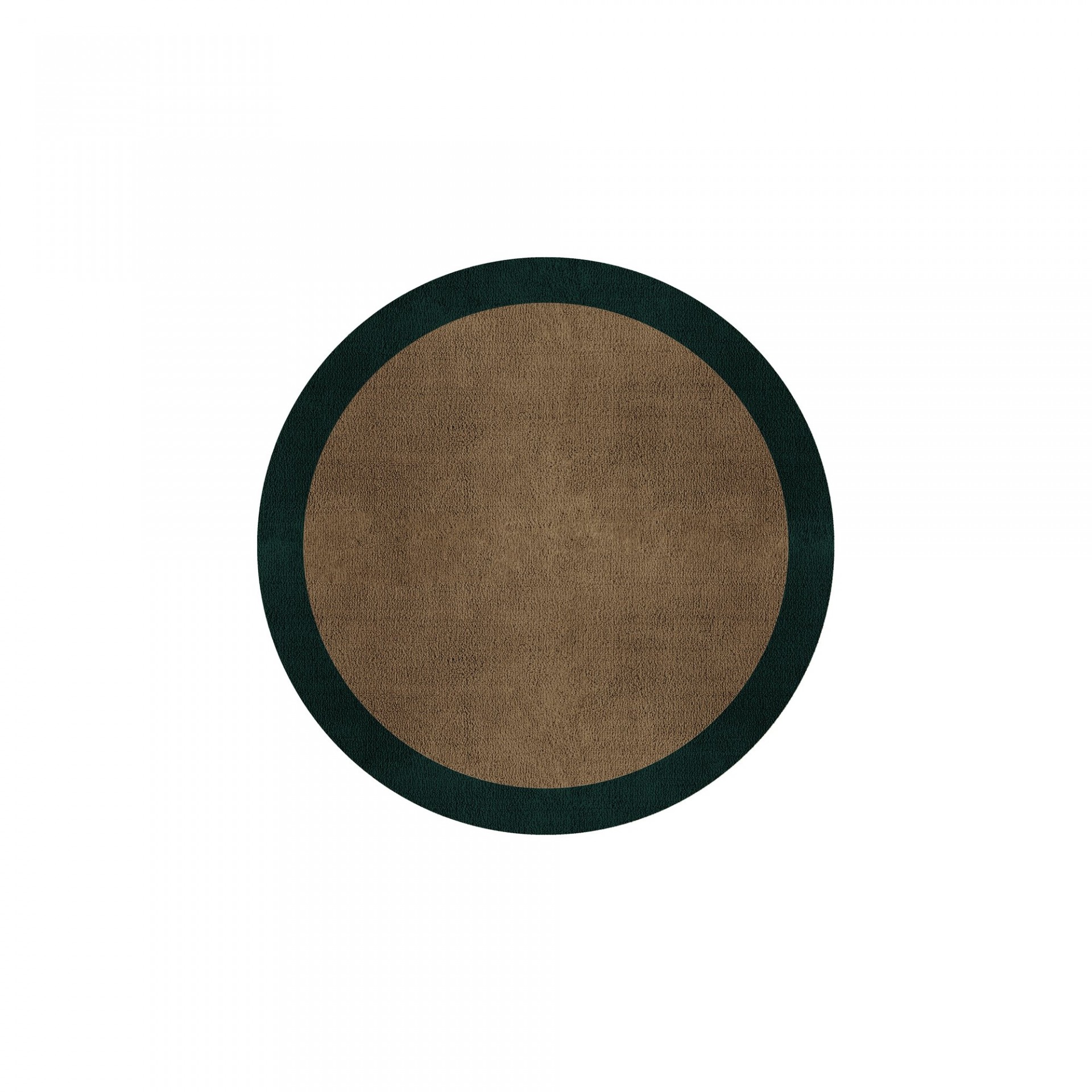 BORDER ATELIER CAMEL BROWN ROUND AREA RUG