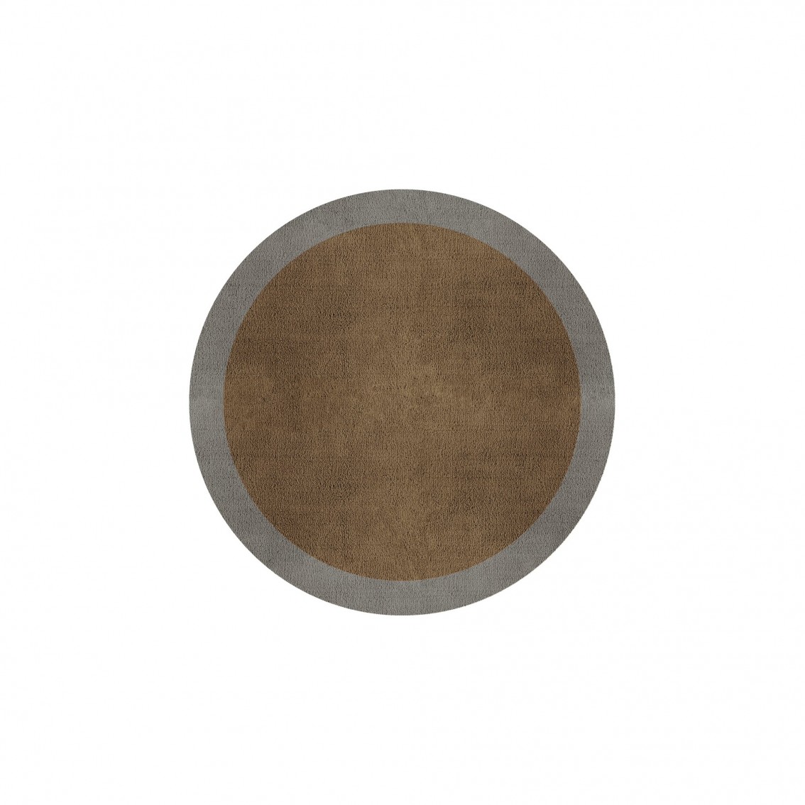 BORDER ATELIER CAMEL BROWN ROUND AREA RUG