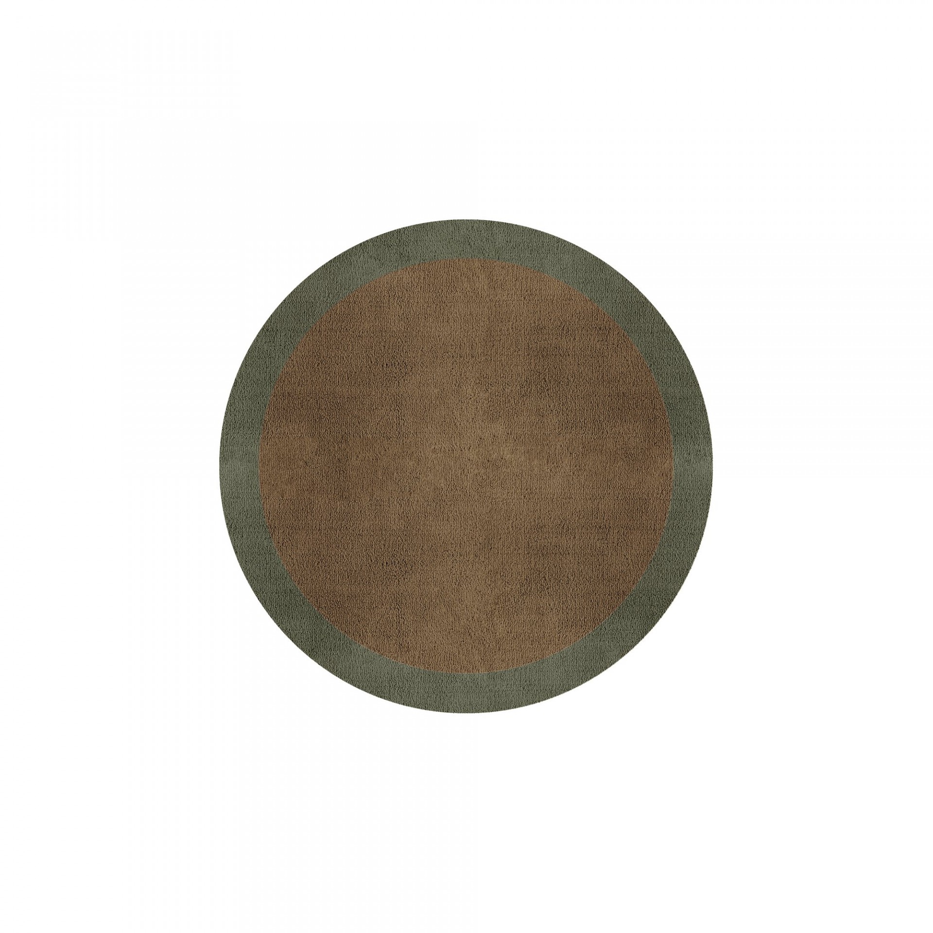 BORDER ATELIER CAMEL BROWN ROUND AREA RUG