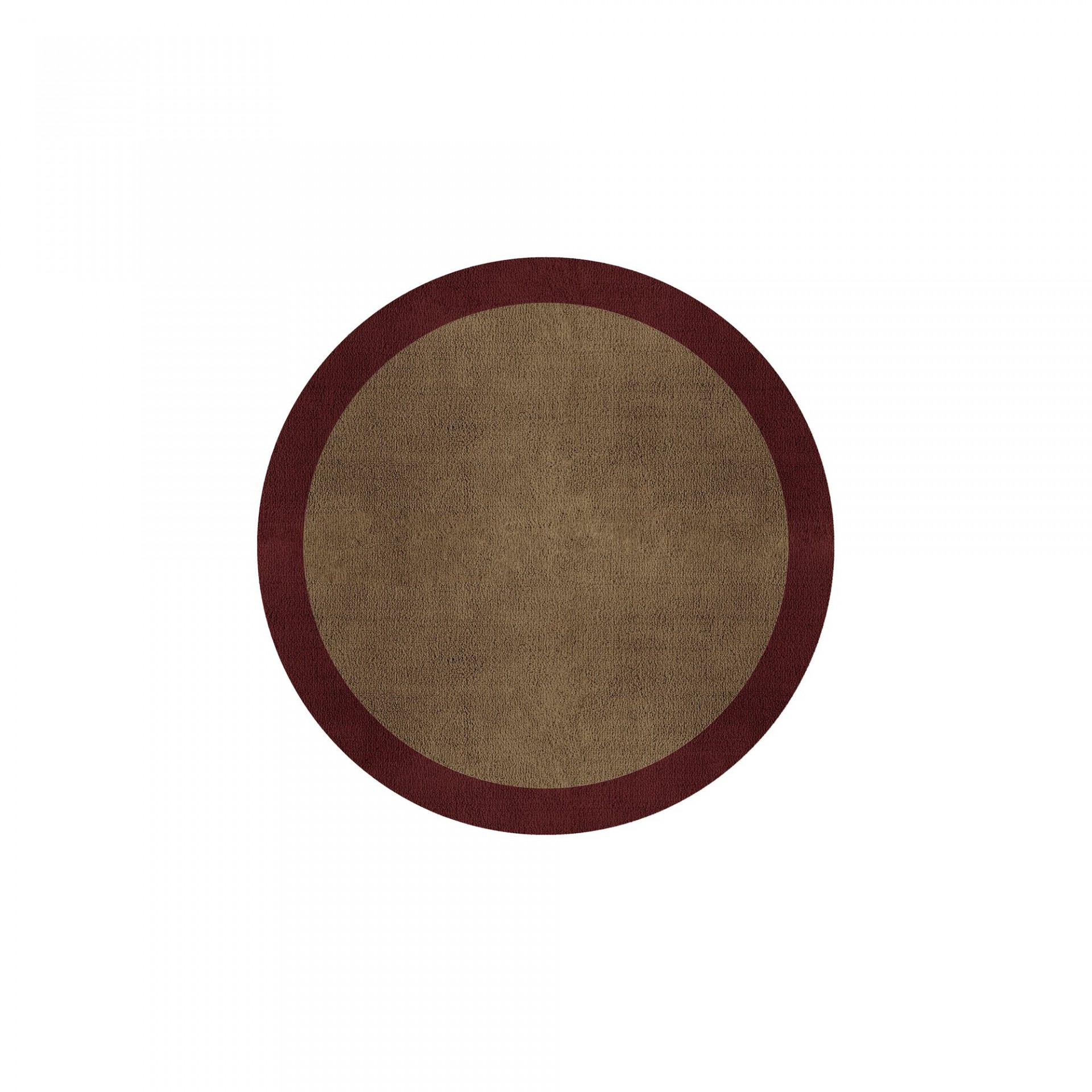 BORDER ATELIER CAMEL BROWN ROUND AREA RUG