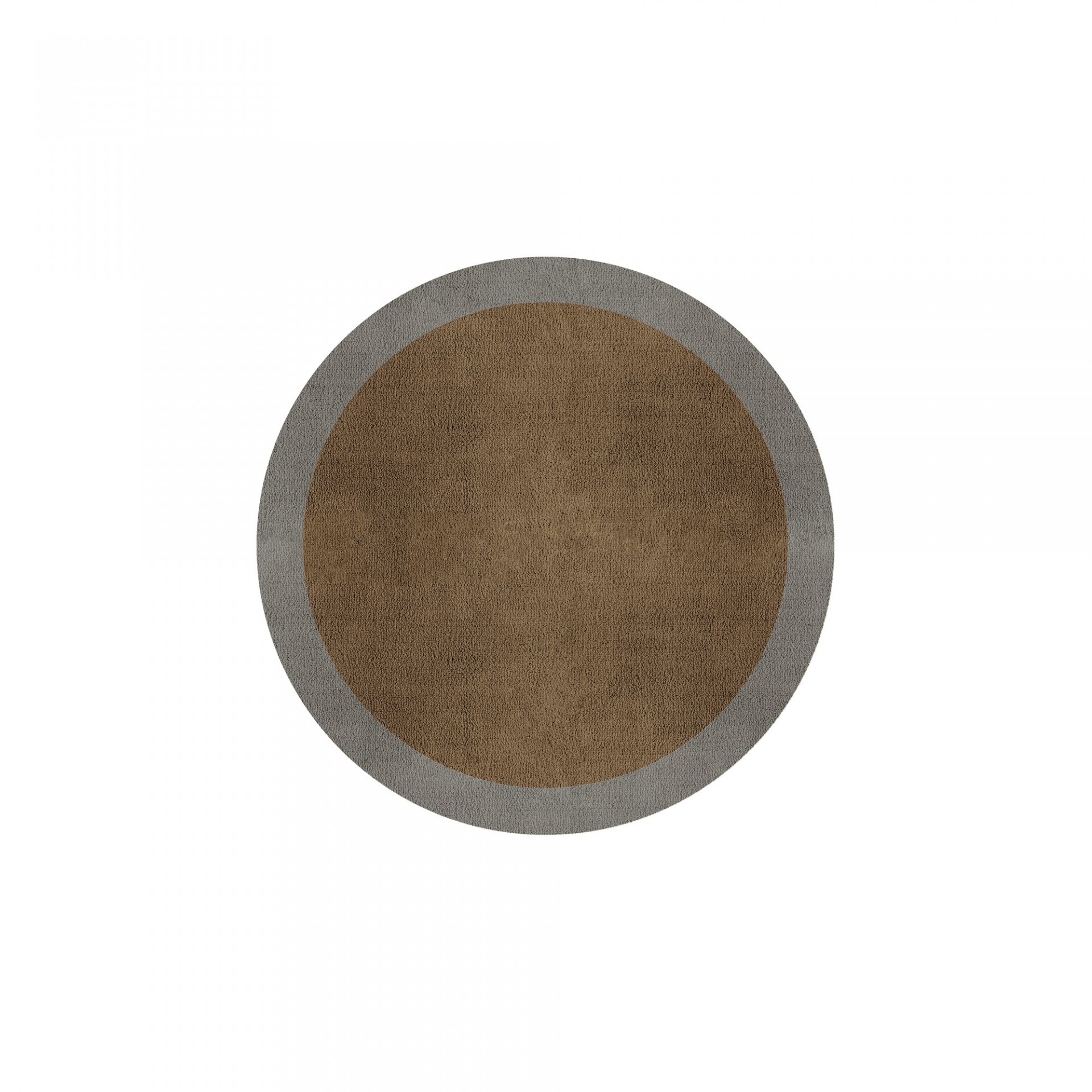 BORDER ATELIER CAMEL BROWN ROUND AREA RUG