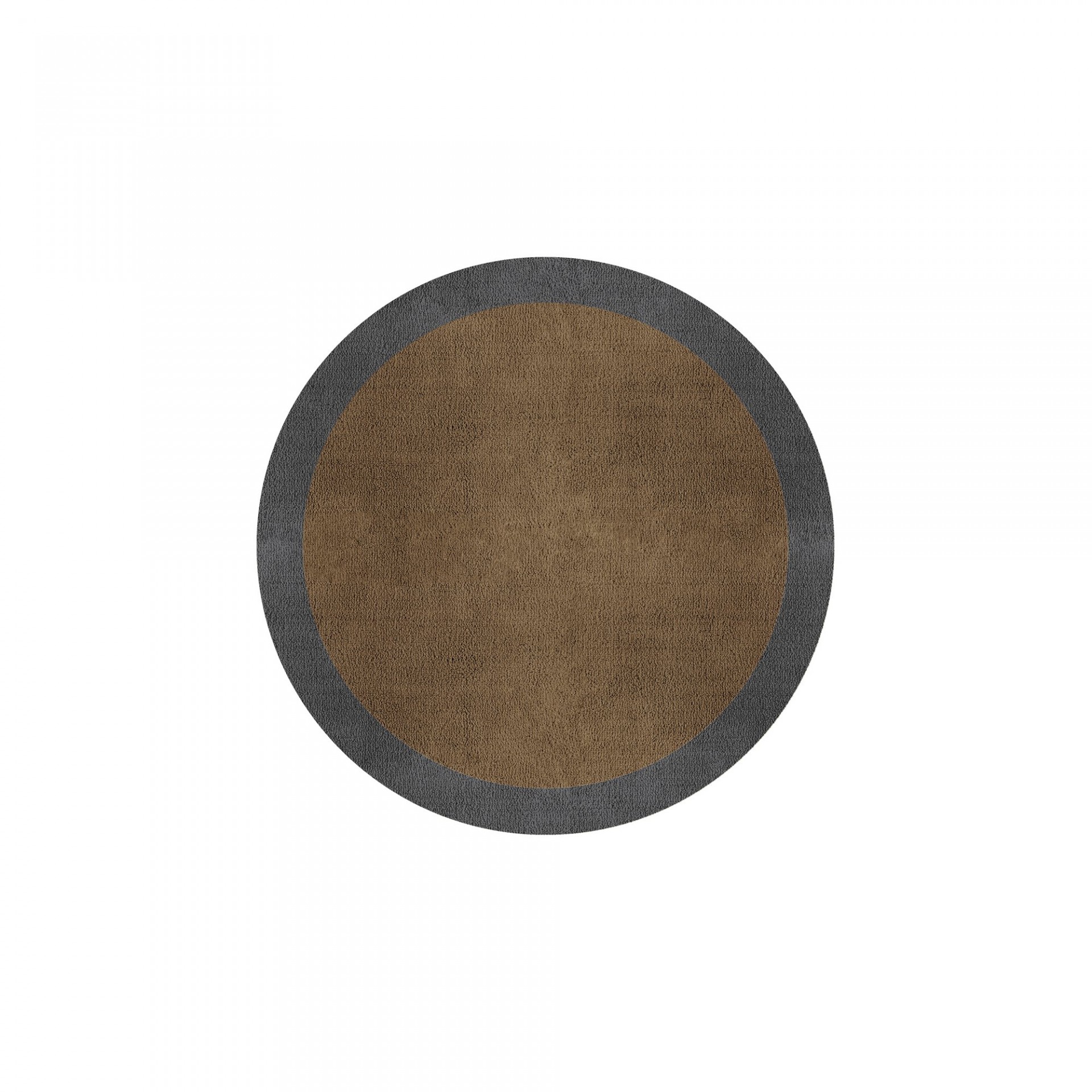BORDER ATELIER CAMEL BROWN ROUND AREA RUG
