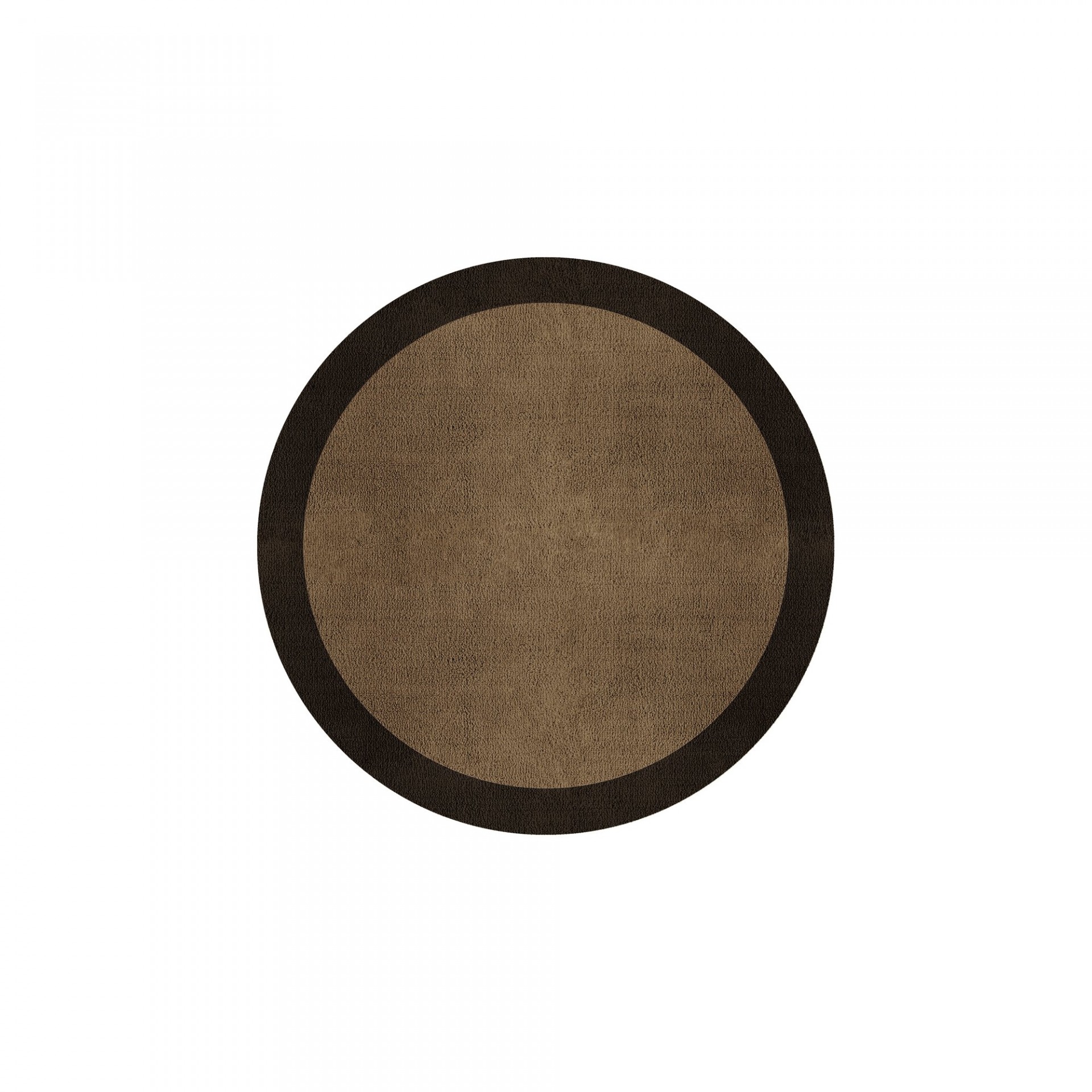 BORDER ATELIER CAMEL BROWN ROUND AREA RUG