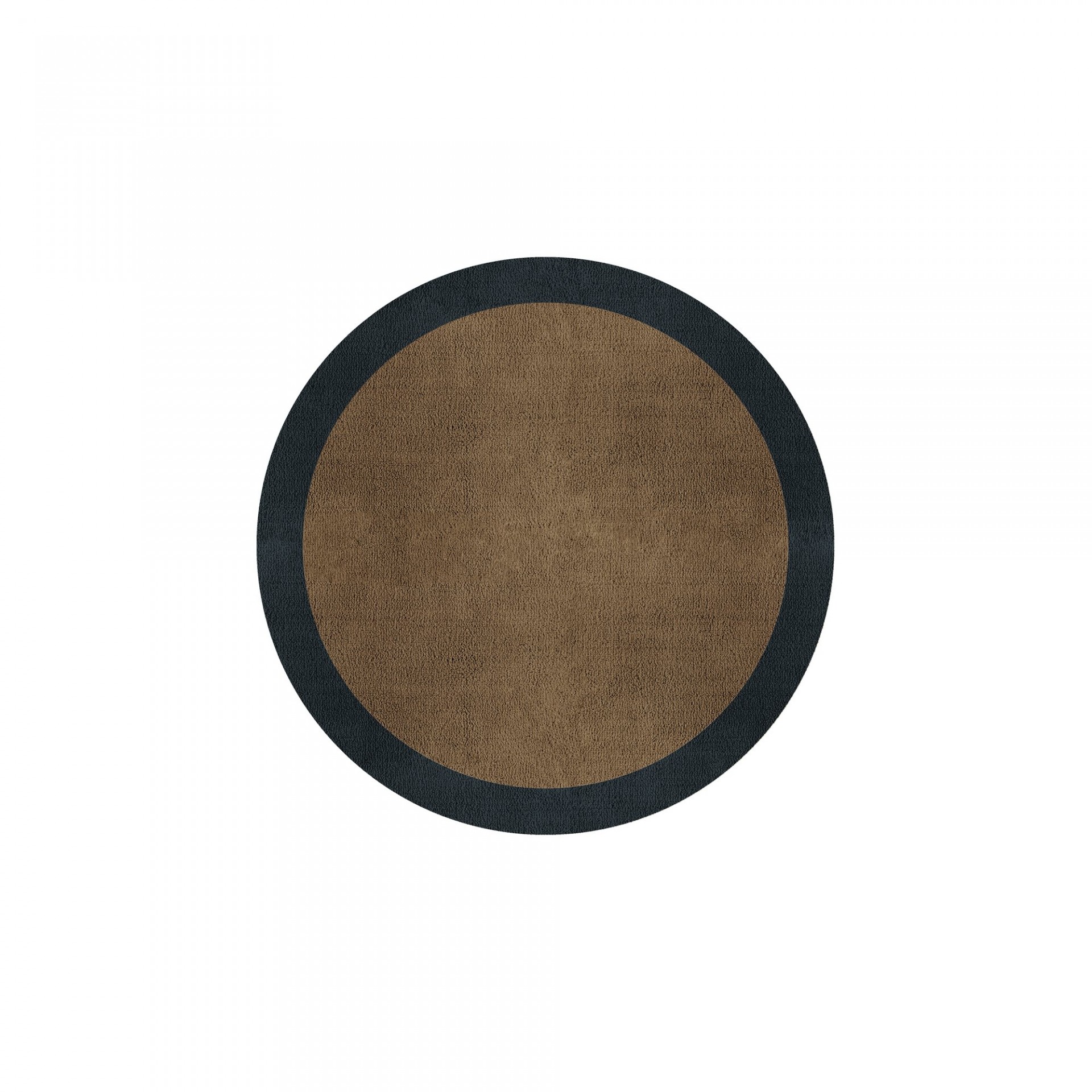 BORDER ATELIER CAMEL BROWN ROUND AREA RUG