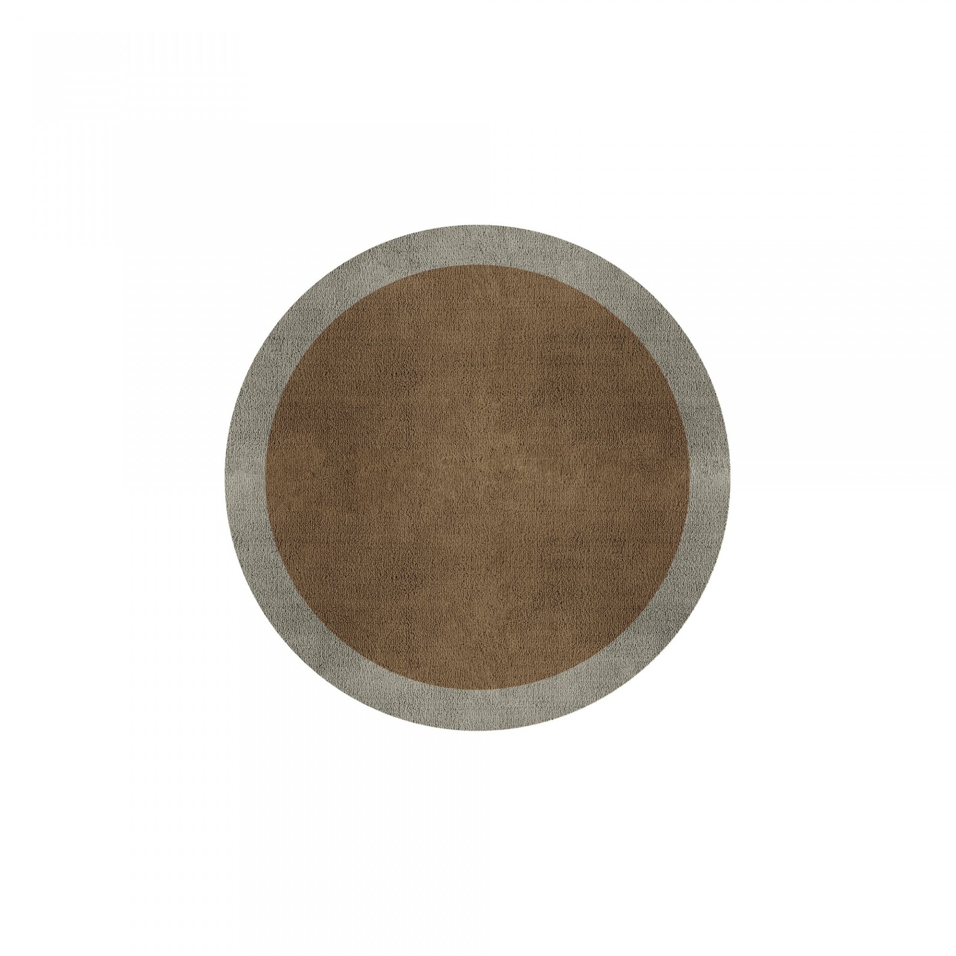 BORDER ATELIER CAMEL BROWN ROUND AREA RUG