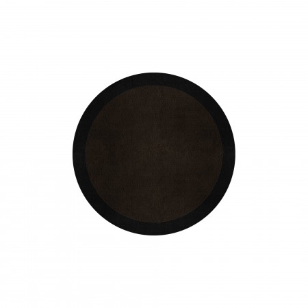BORDER ATELIER DARK BROWN ROUND AREA RUG