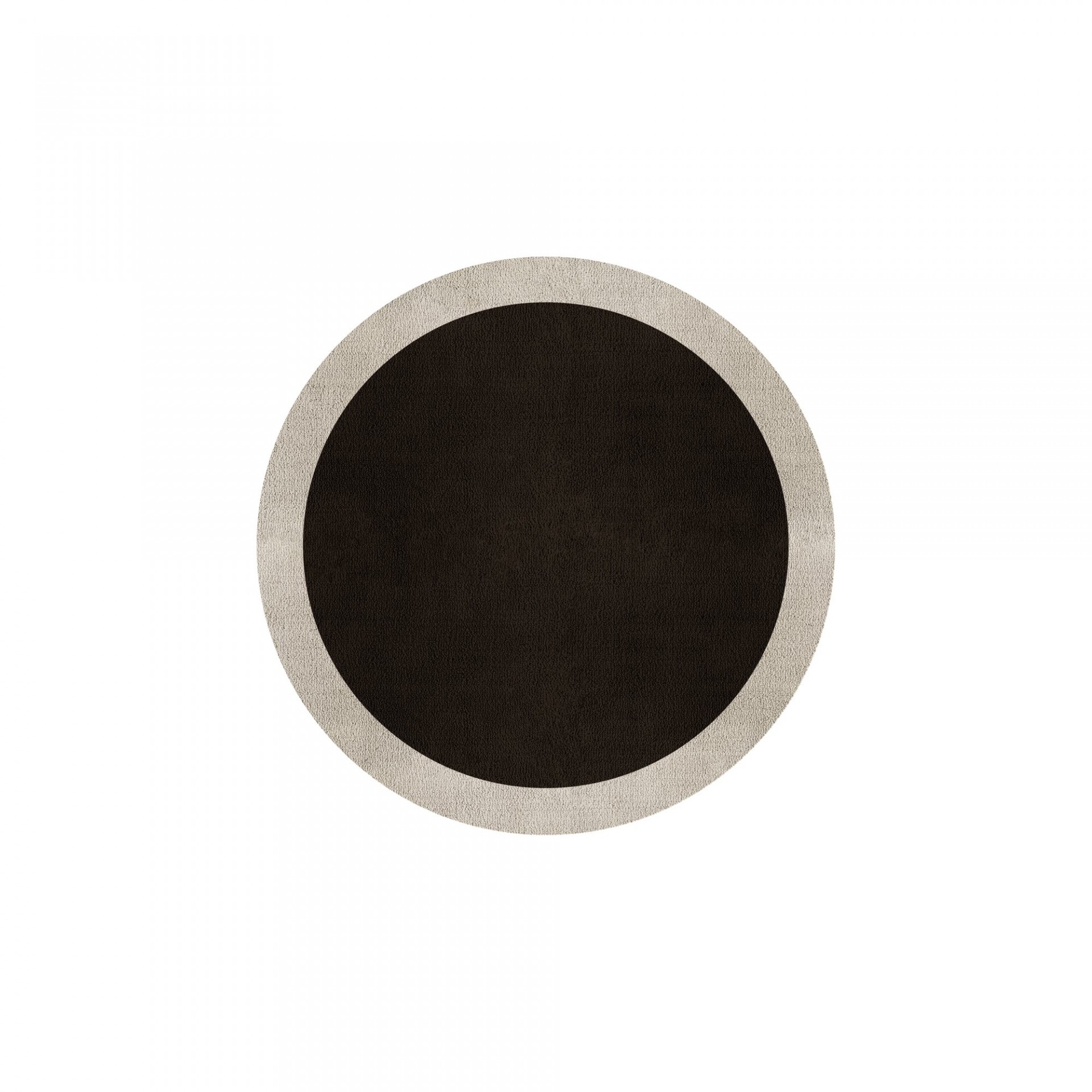 BORDER ATELIER DARK BROWN ROUND AREA RUG