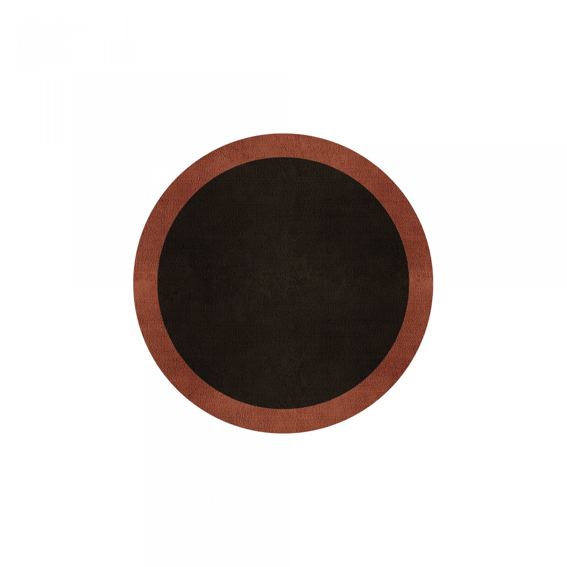 BORDER ATELIER DARK BROWN ROUND AREA RUG
