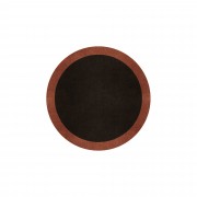 BORDER ATELIER DARK BROWN ROUND AREA RUG BORDER ATELIER DARK BROWN ROUND AREA RUG