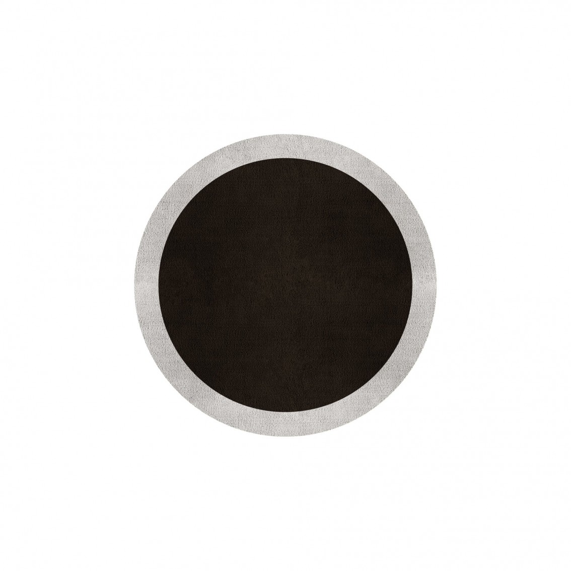 BORDER ATELIER DARK BROWN ROUND AREA RUG BORDER ATELIER DARK BROWN ROUND AREA RUG